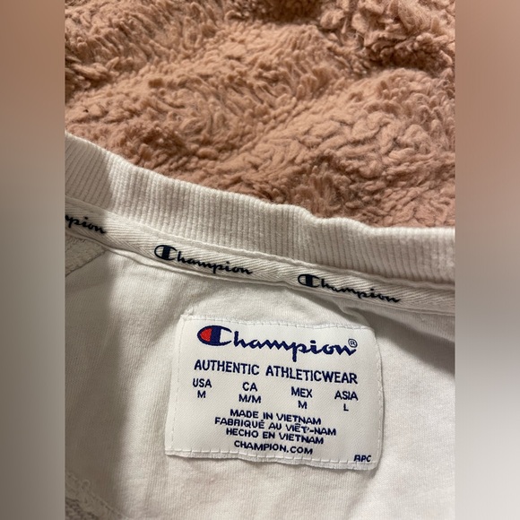 EUC Champion Blue and Yellow Tie Dye Crew Neck Sweatshirt - Picture 4 of 4